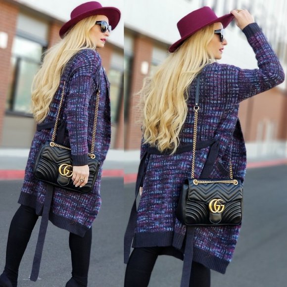 Zoey Everyday Style Knit Cardigan - Purple - Picture 2 of 4